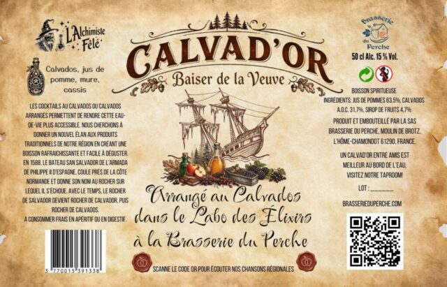 Calvador Baiser de la Veuve Pomme Mure Cassisse