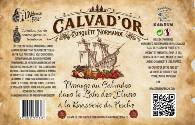 Calvador Conquete Normande Pomme Groseille Franboise